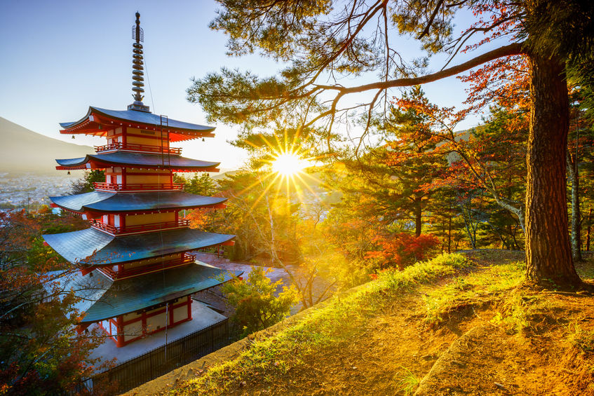 Rising Sun in Kyoto