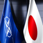 Flags of NATO and Japan