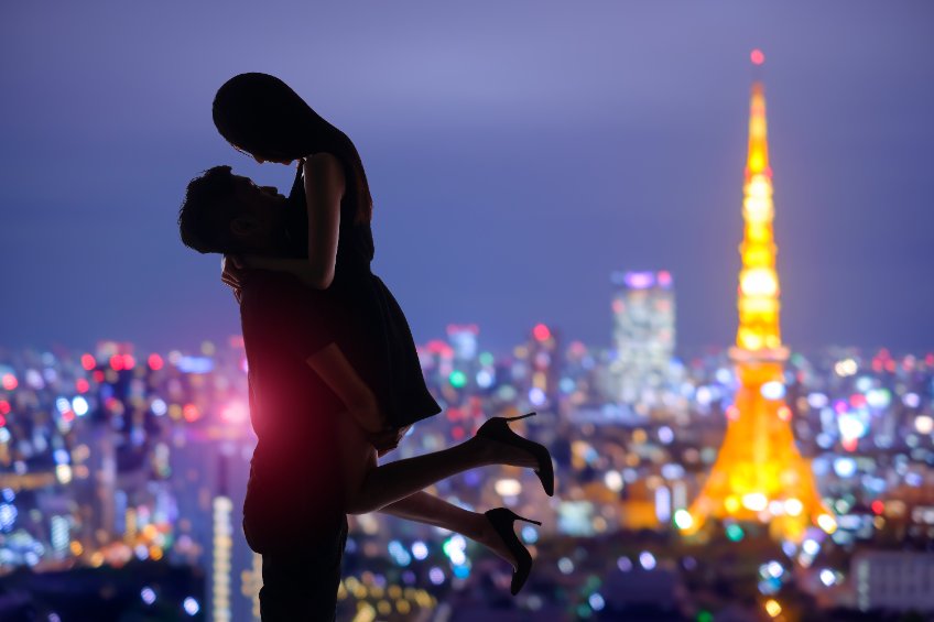 Japanese couple in Tokyo