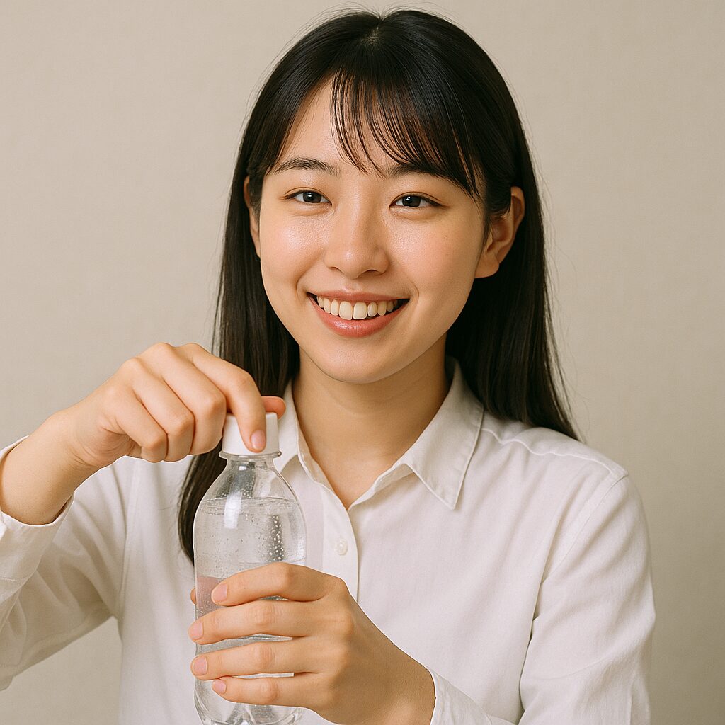 ペットボトルに入った炭酸飲料を開ける