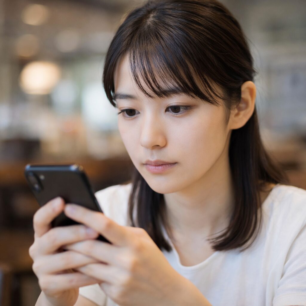 女性・スマホ