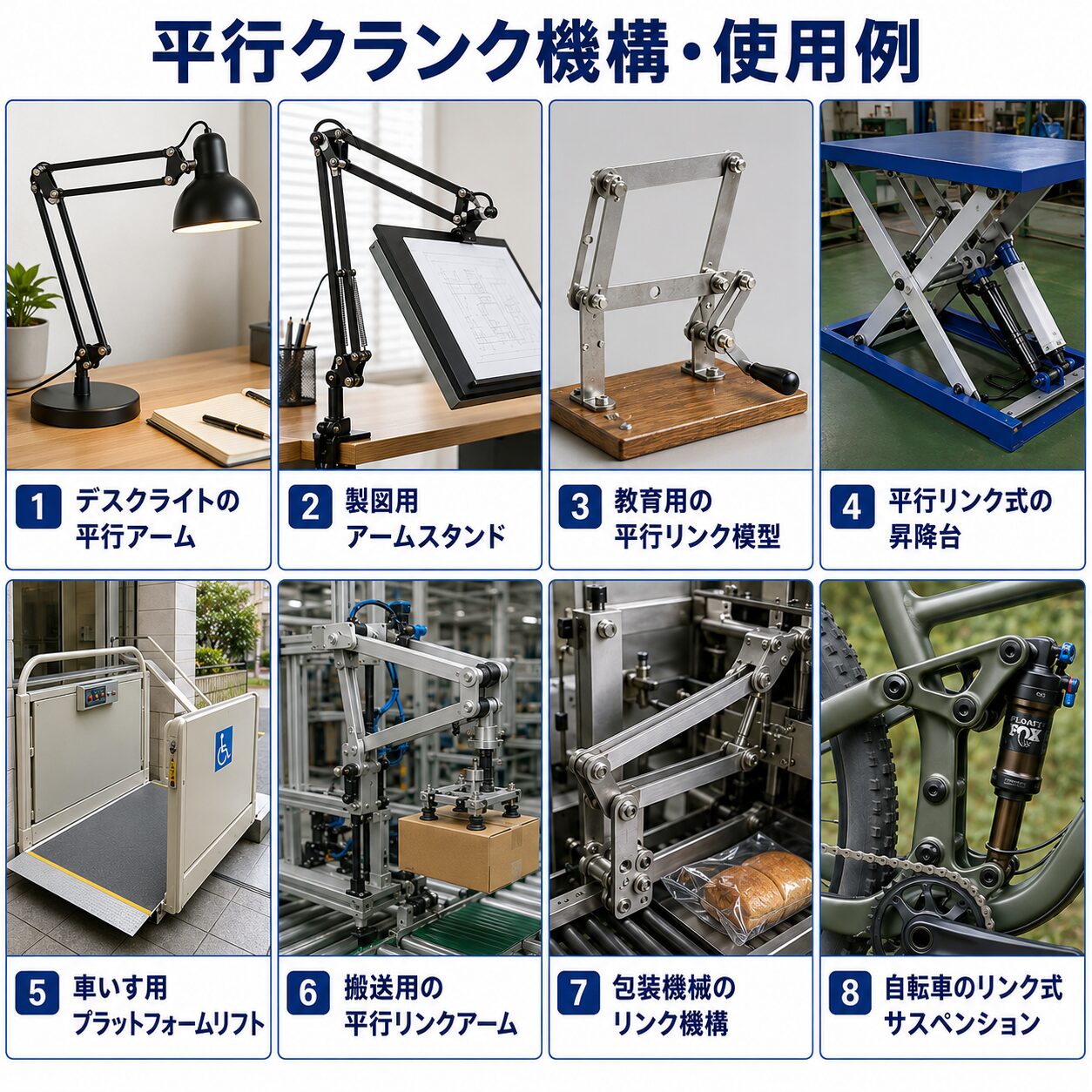 平行クランク機構の具体例