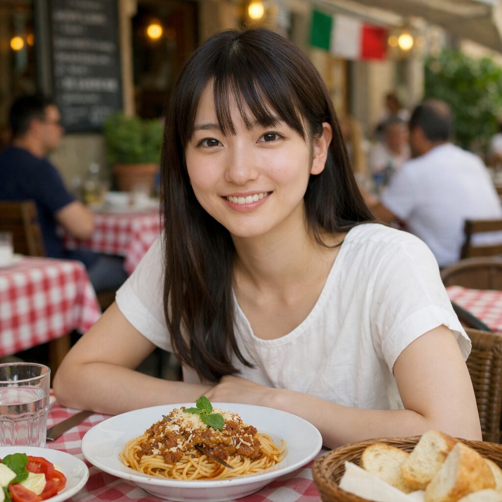 食事をする女性