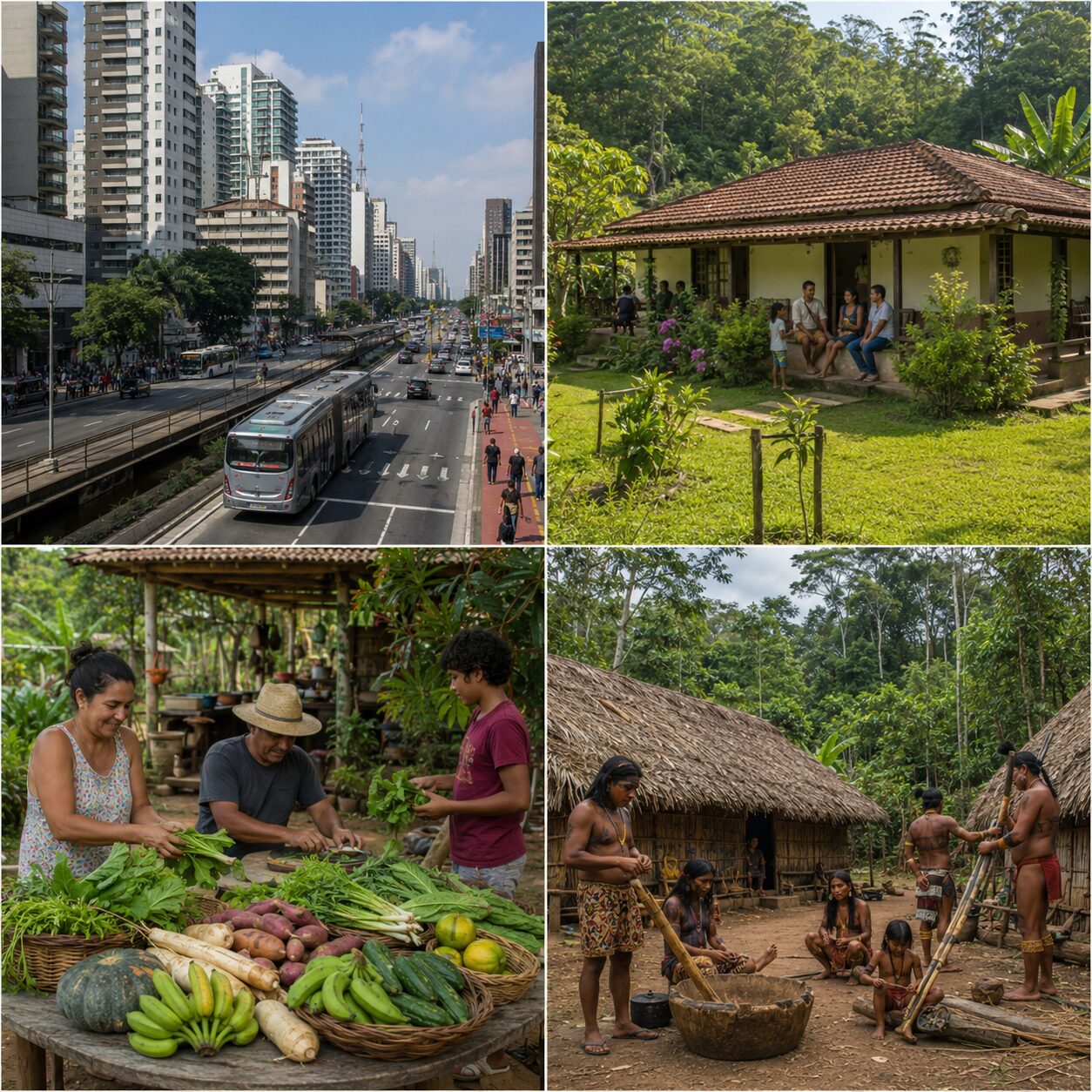 ブラジルの都市部と農村部の生活の違い
