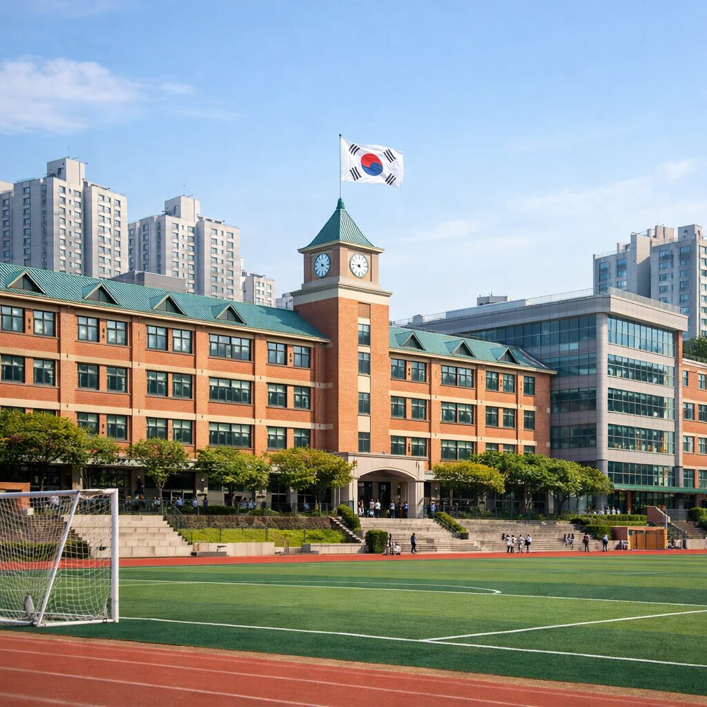 韓国の学校の外観